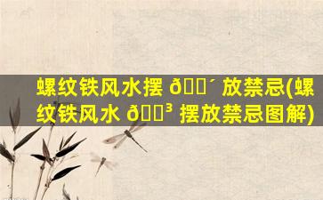 螺纹铁风水摆 🌴 放禁忌(螺纹铁风水 🌳 摆放禁忌图解)